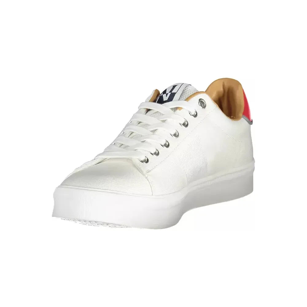 Sleek White Sneakers with Contrasting Details