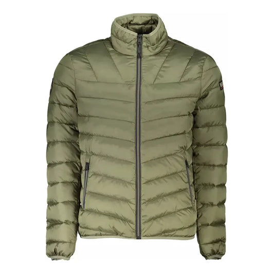 Green Polyamide Long-Sleeved Men's Jacket