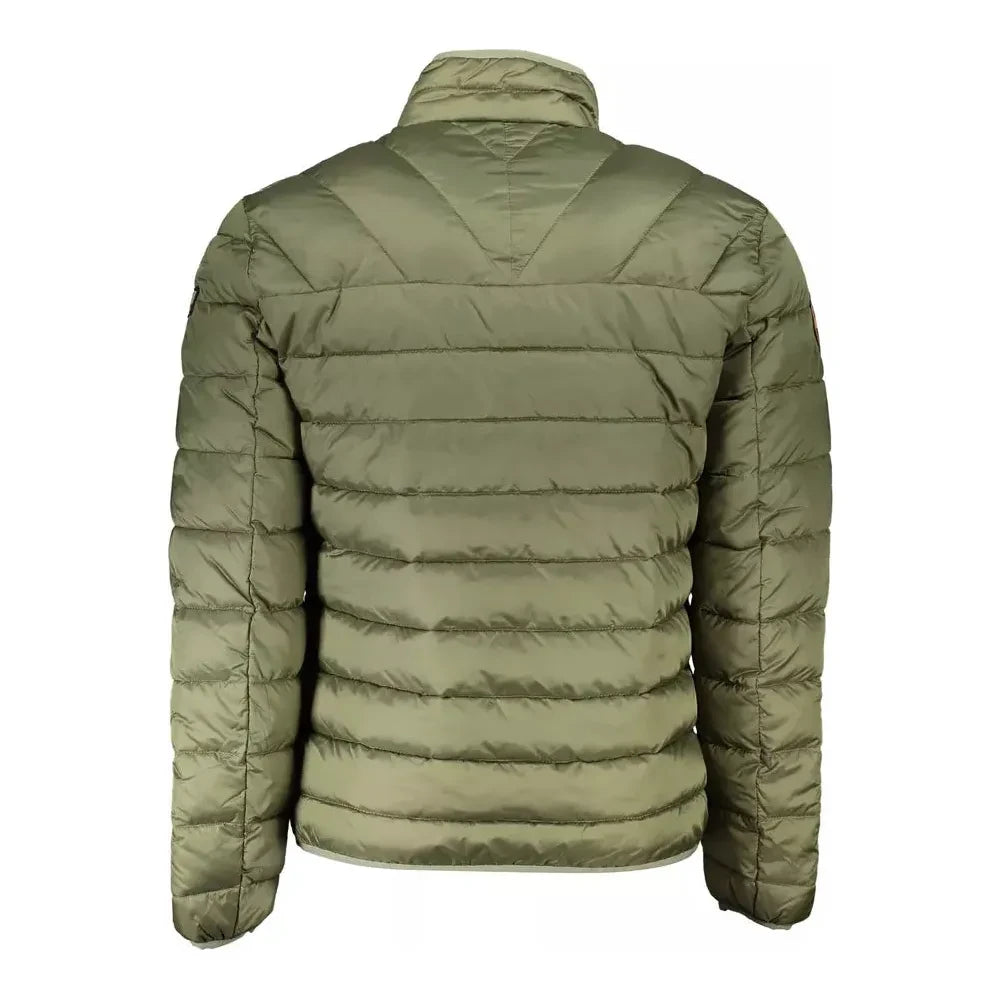 Green Polyamide Long-Sleeved Men's Jacket