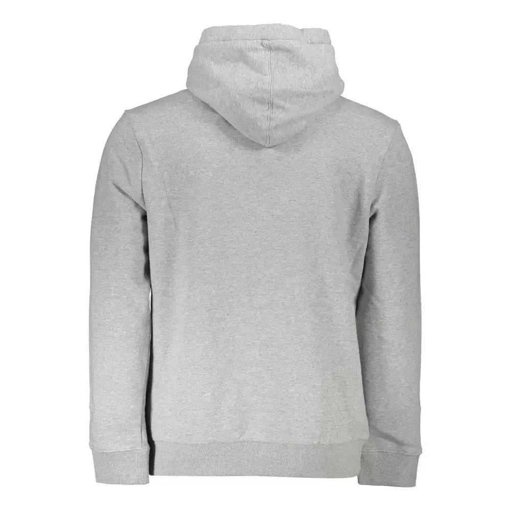 Chic Gray Half-Zip Hooded Sweatshirt