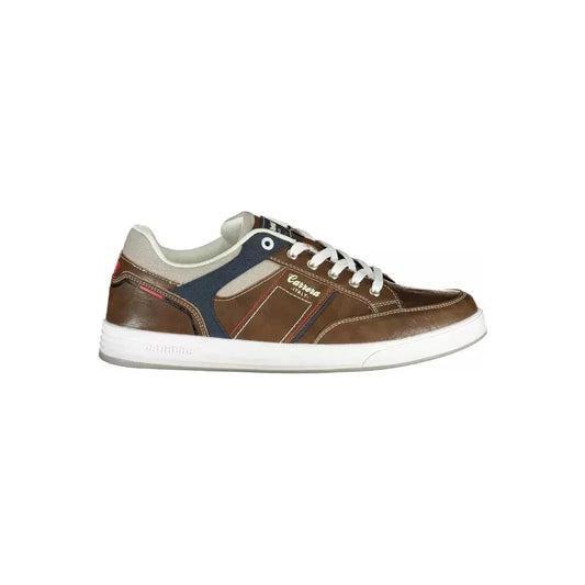 Eclectic Brown Carrera Sneakers with Contrasting Accents