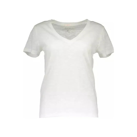 Chic V-Neck Logo Tee - Fresh Summer Essential