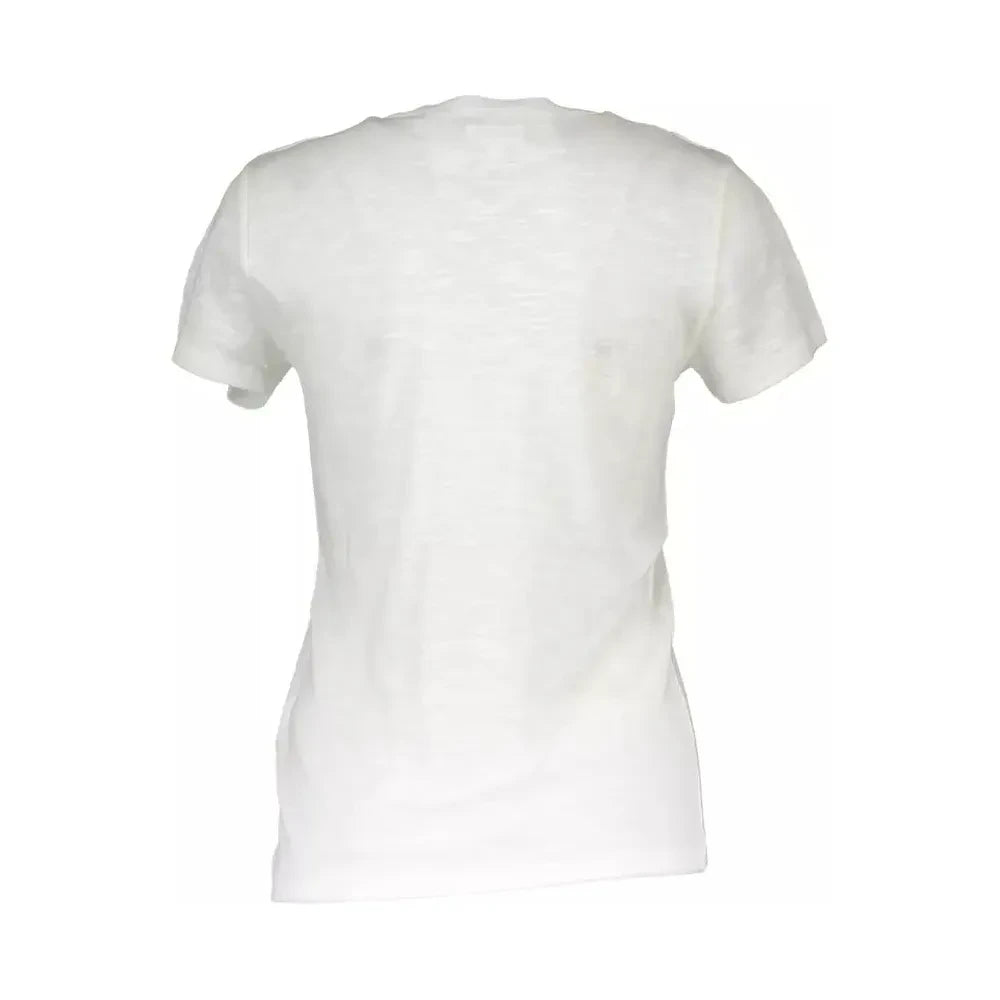 Chic V-Neck Logo Tee - Fresh Summer Essential