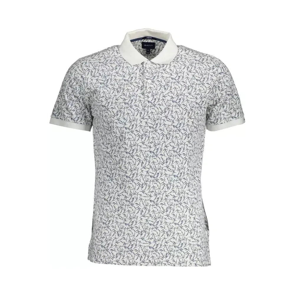 Elegant Short-Sleeved White Polo Shirt