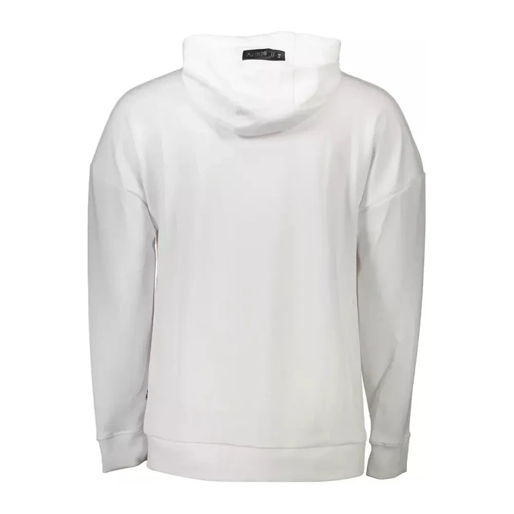 Elevated Casual White Hooded Sweatshirt