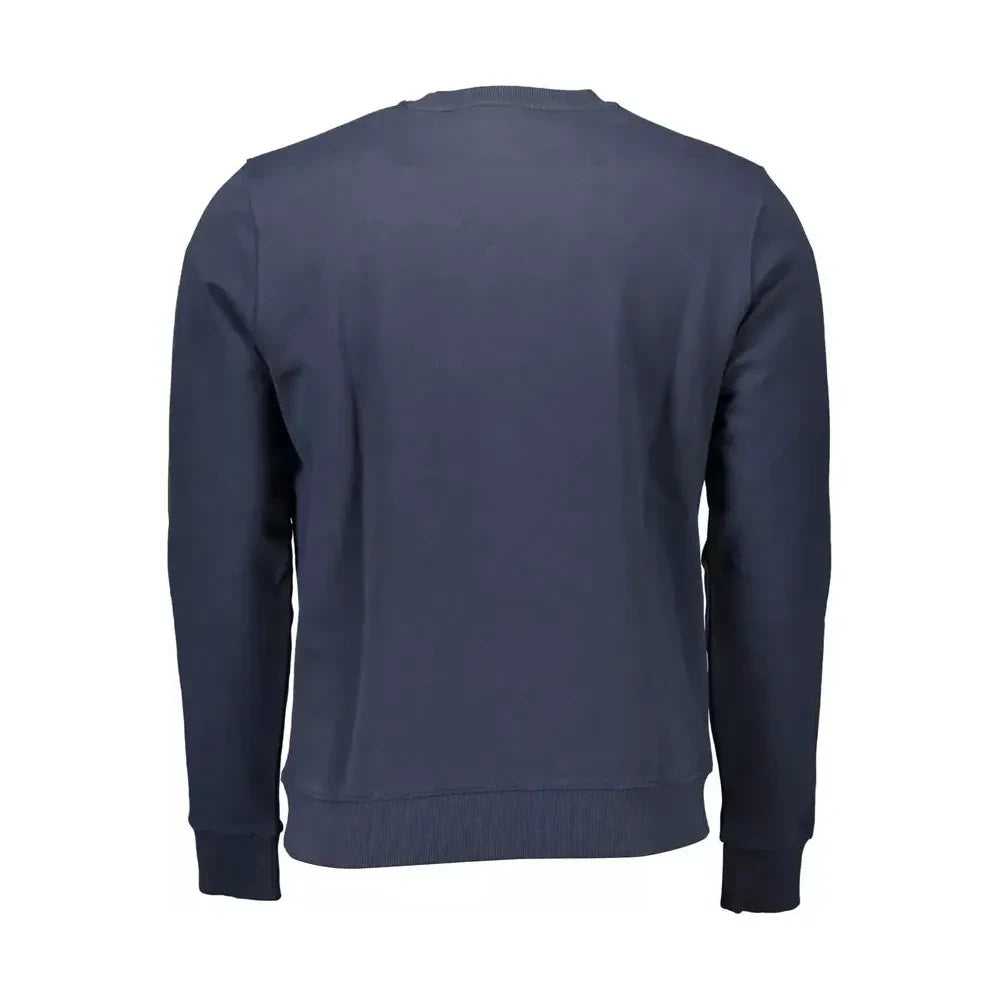 Classic Blue Cotton Sweatshirt with Logo