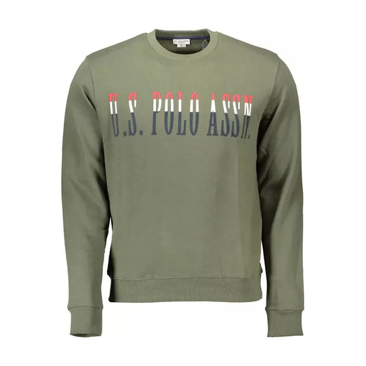 Chic Green Cotton Crew Neck Sweater U.S. POLO ASSN.