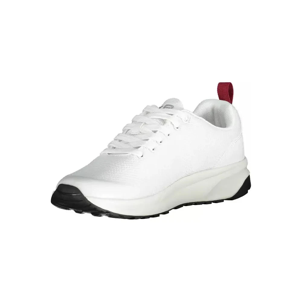 Sleek White Sports Sneakers with Contrast Accents