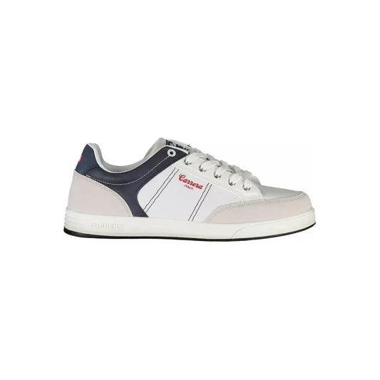 Sleek White Sports Sneakers with Contrasting Accents