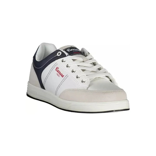 Sleek White Sports Sneakers with Contrasting Accents