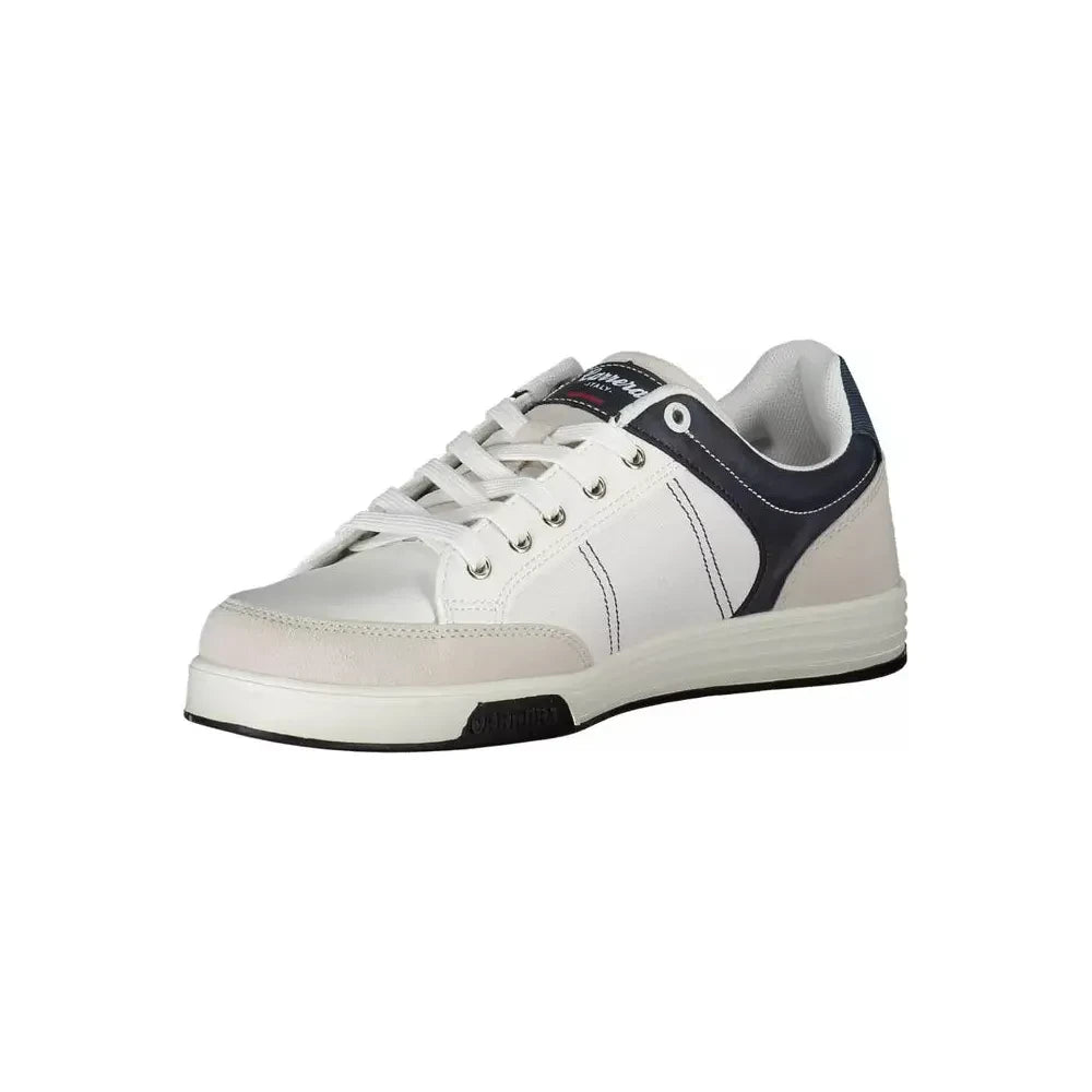 Sleek White Sports Sneakers with Contrasting Accents