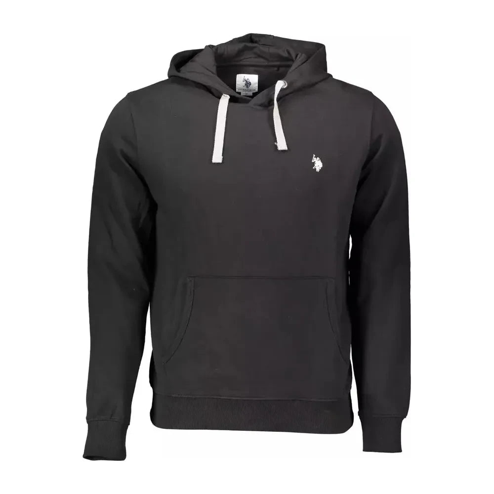 Classic Hooded Cotton Sweatshirt in Black