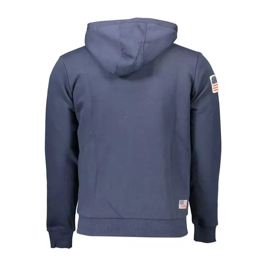 Chic Blue Hooded Sweatshirt with Embroidery Detail U.S. POLO ASSN.