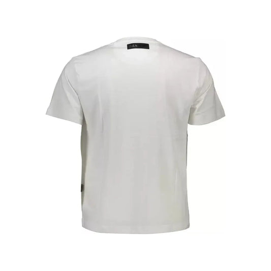 Pristine White Crew Neck Logo Tee Plein Sport