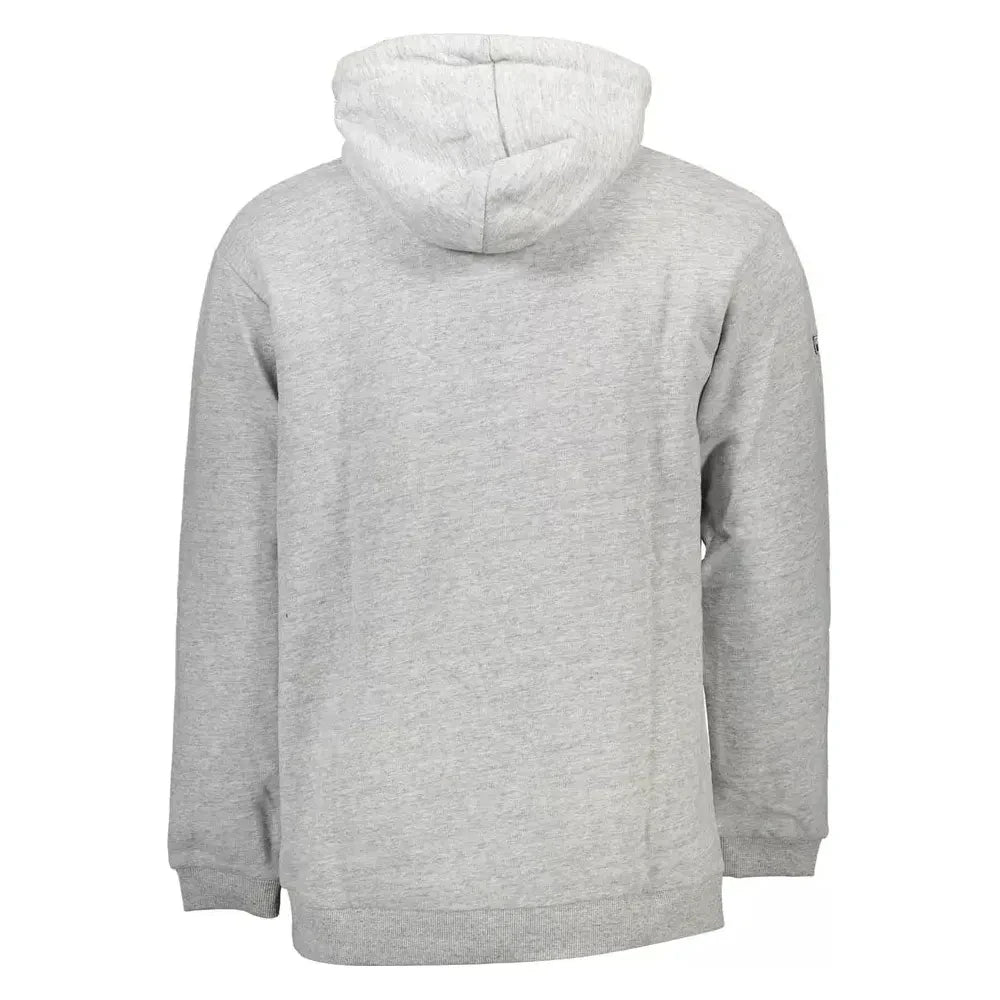 Chic Gray Hooded Long-Sleeve Sweatshirt