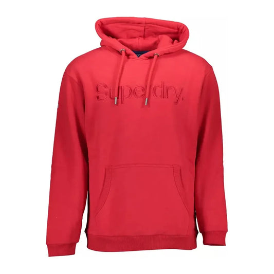 Chic Pink Hooded Sweatshirt with Embroidery Superdry