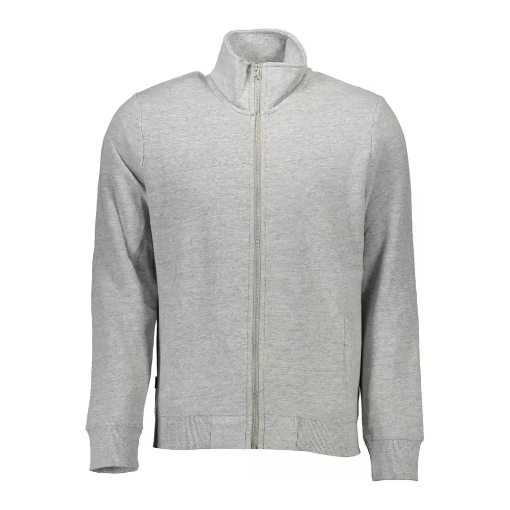 Sleek Long-Sleeved Zip Sweatshirt in Gray