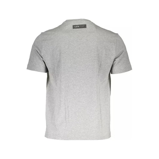 Athletic Gray Cotton Crew Neck Tee