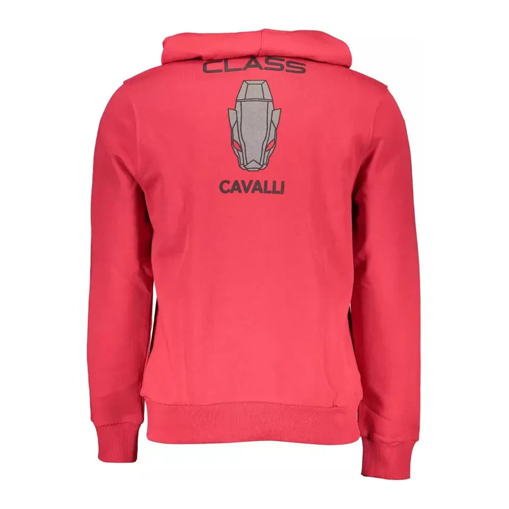 Elegant Pink Hooded Sweatshirt with Logo