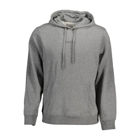 Organic Cotton Blend Hoodie With Logo Print Guess Jeans