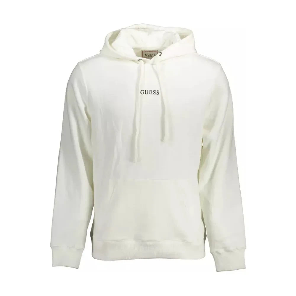 Eco-Chic White Hoodie with Iconic Print