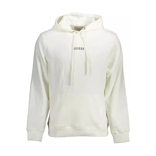 Eco-Chic White Hoodie with Iconic Print Guess Jeans