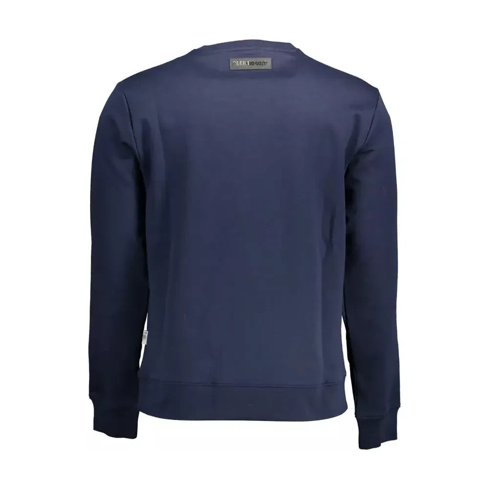 Sleek Blue Athletic Sweatshirt with Logo Detail