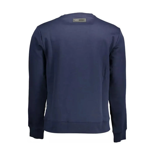 Sleek Blue Athletic Sweatshirt with Logo Detail Plein Sport