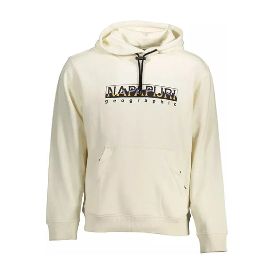 Elegant White Cotton Hooded Sweatshirt Napapijri