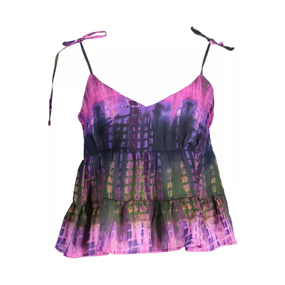 Vibrant Purple Tank Top with Contrasting Details