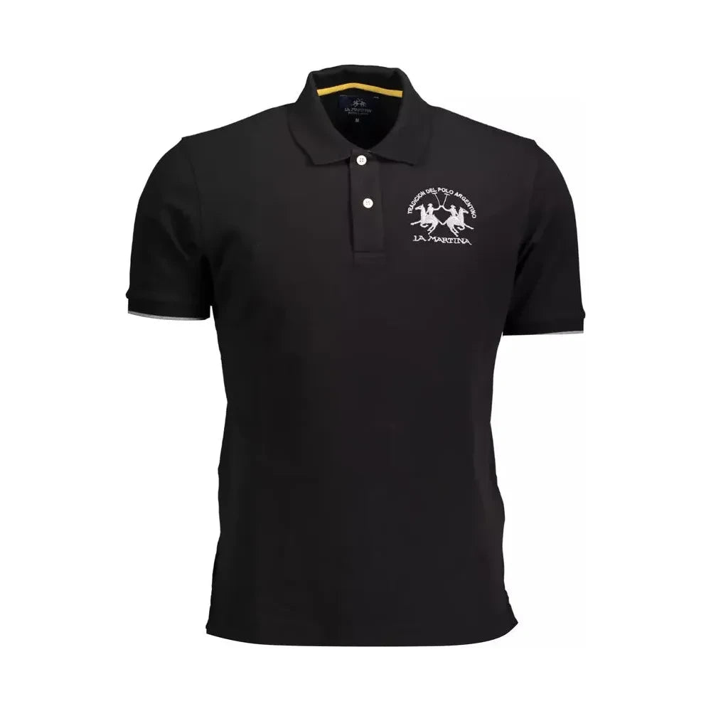 Elegant Polo with Contrasting Embroidery