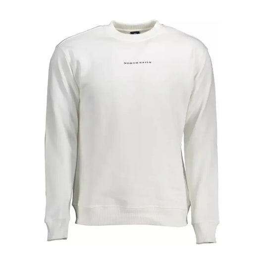 Elegant White Cotton Sweater for Men North Sails