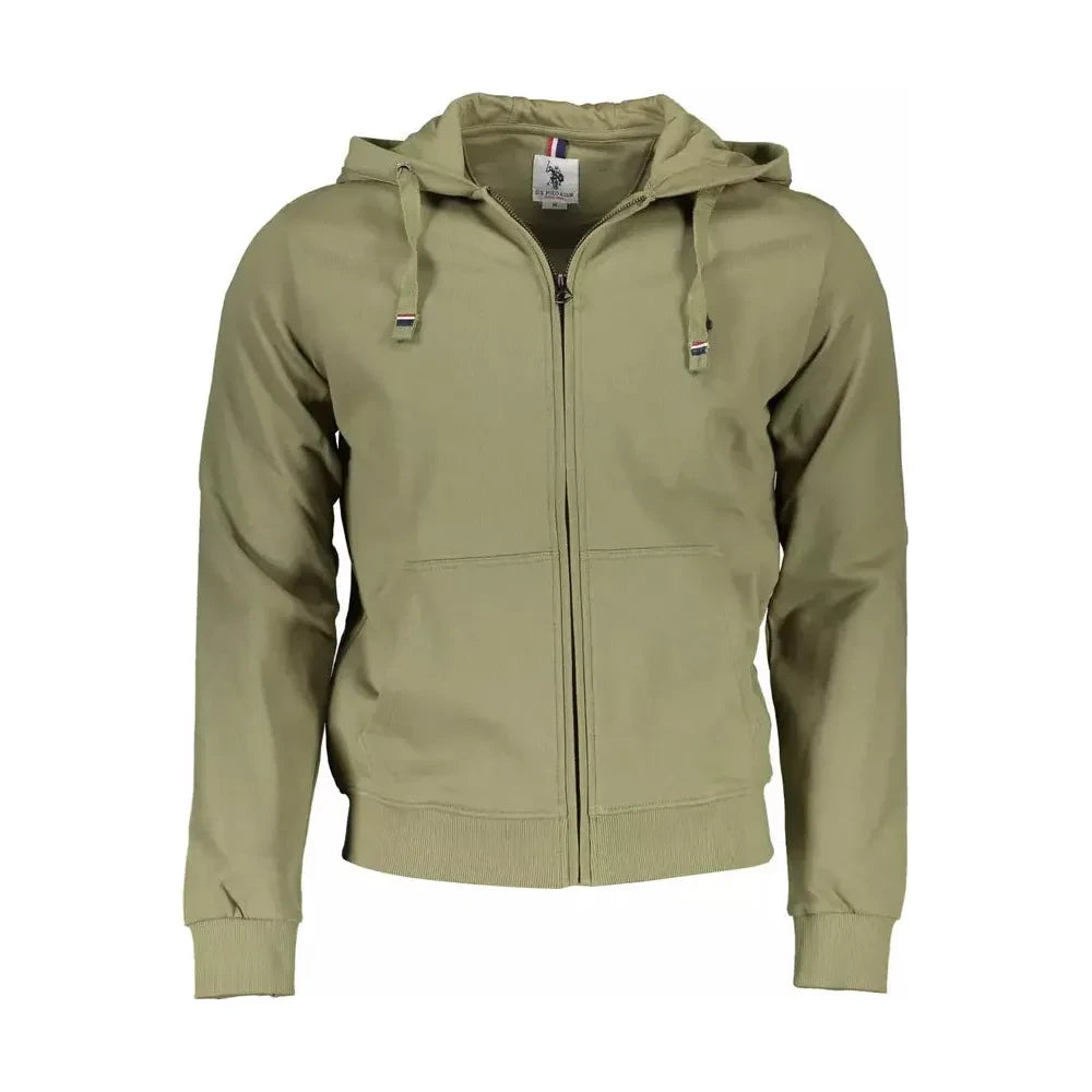 U.S. POLO ASSN. Chic Green Cotton Hooded Sweatshirt U.S. POLO ASSN.