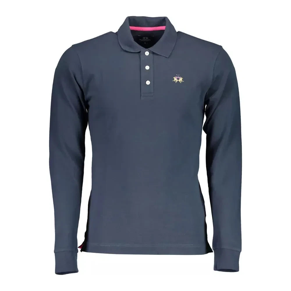 Chic Slim Fit Long-Sleeved Polo Shirt