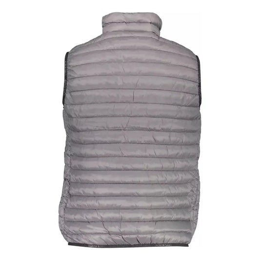 Sleek Sleeveless Gray Polyamide Vest