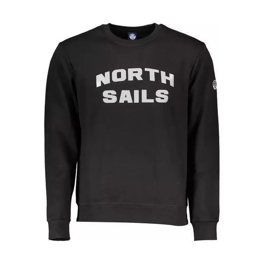 Sleek Black Cotton Blend Crewneck Sweatshirt North Sails