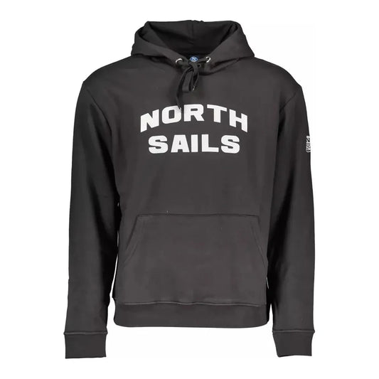 Sleek Black Hooded Sweatshirt With Print North Sails