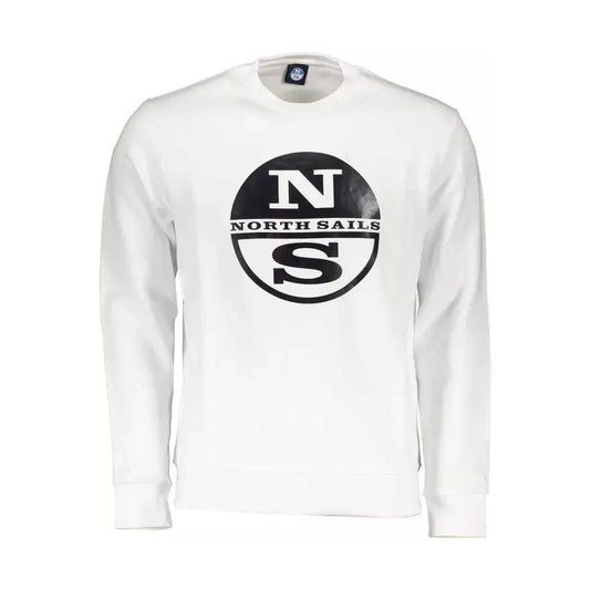 Sleek White Long-Sleeved Sweatshirt