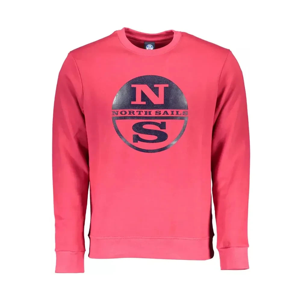 Chic Pink Printed Long-Sleeve Sweatshirt