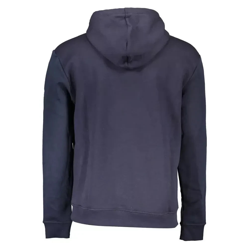 Blue Hooded Sweatshirt with Graphic Logo