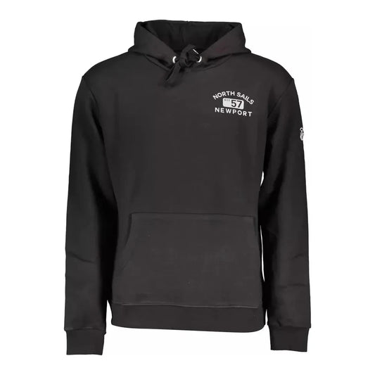 Sleek Black Hooded Cotton-Blend Sweatshirt North Sails