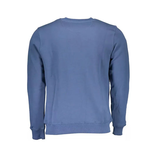 North Sails Chic Blue Printed Logo Sweatshirt North Sails