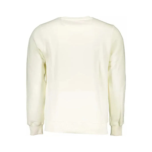 Elegant White Round Neck Sweatshirt