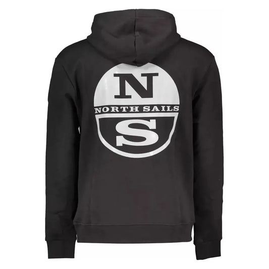 Sleek Black Hooded Cotton-Blend Sweatshirt North Sails