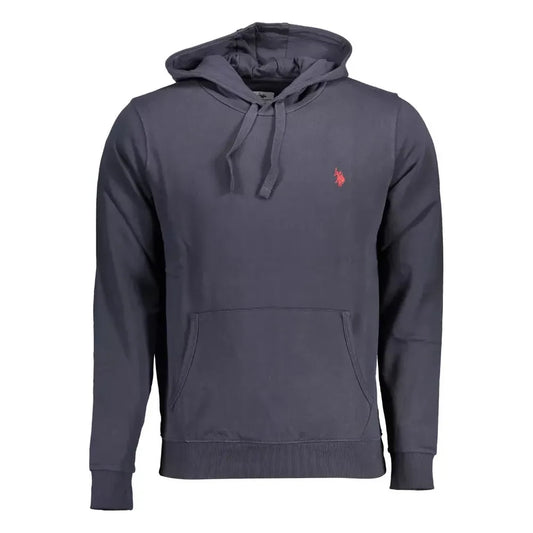 Chic Blue Hooded Cotton Sweatshirt with Logo U.S. POLO ASSN.