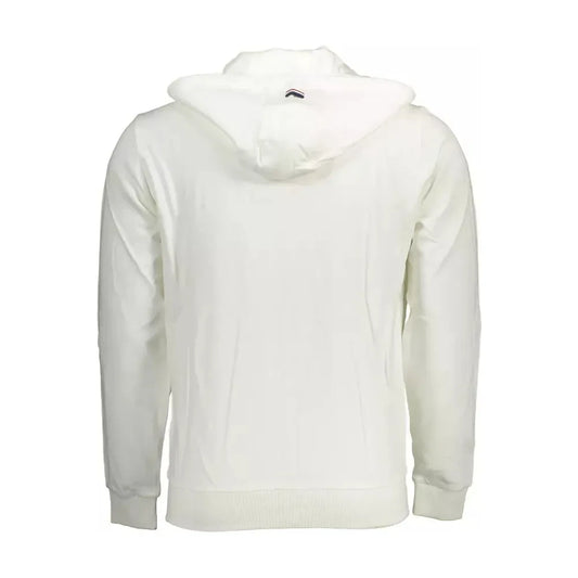 Classic White Hooded Zip Sweatshirt