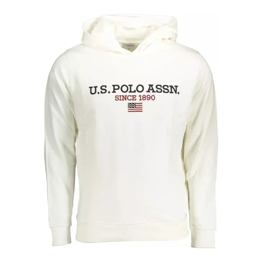 White Contrast Logo Hooded Sweater U.S. POLO ASSN.