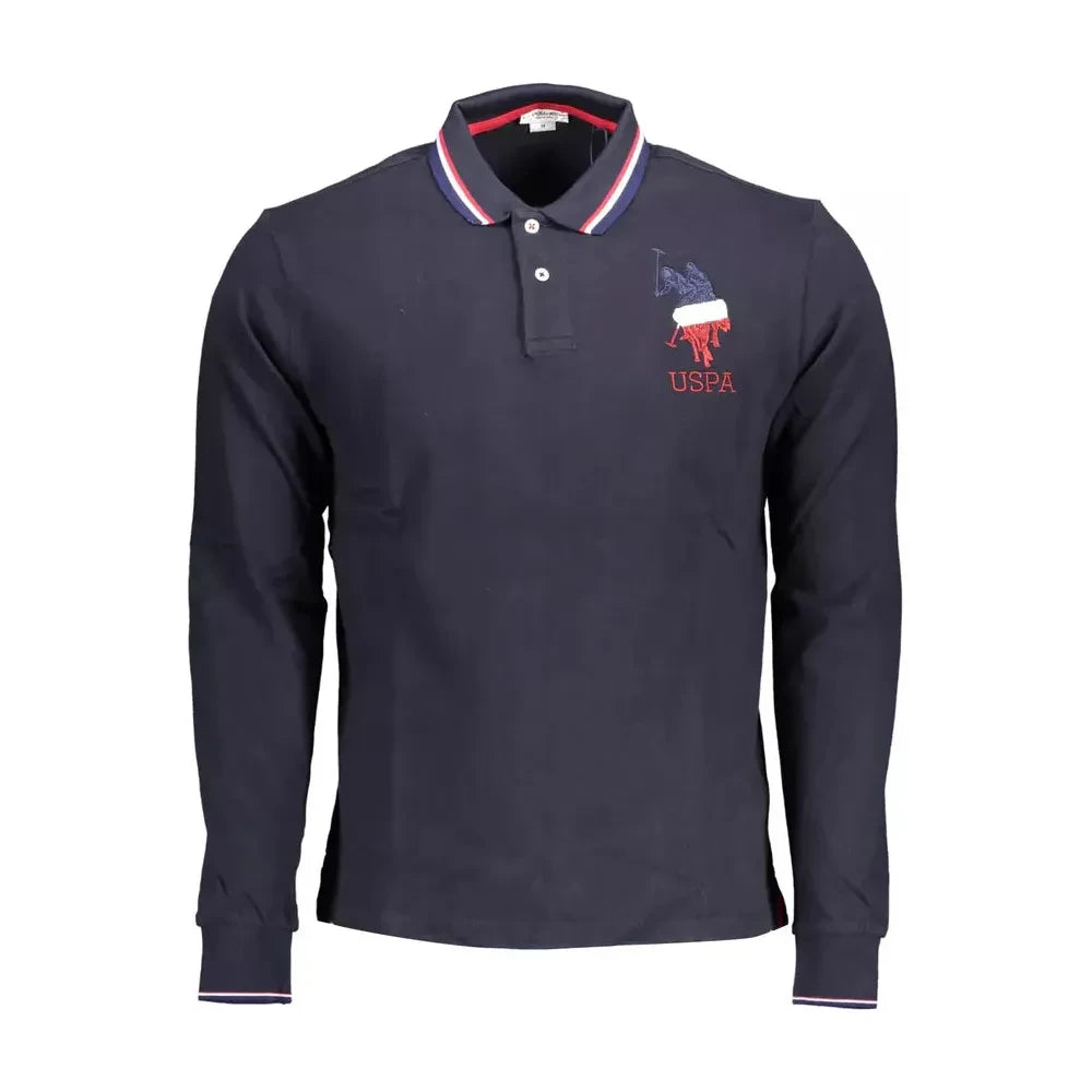 Classic Long-Sleeved Polo - Contrasting Accents