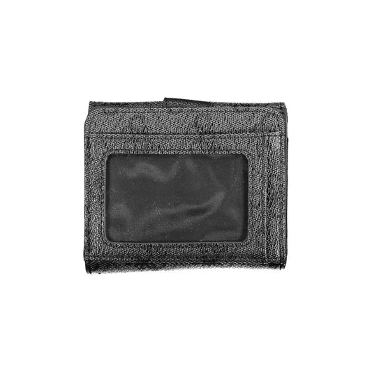 Chic Black Wallet with Contrasting Details