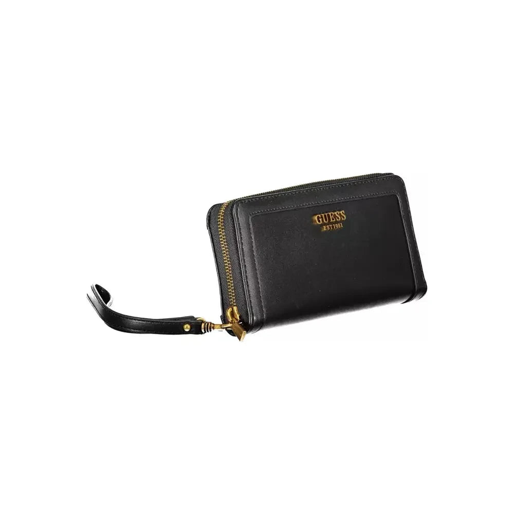 Elegant Multi-Compartment Black Wallet